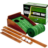 YOUCZON Putting Green Indoor/Outdoor Golf Putting Mat with Auto Ball Return – Premium Crystal Velvet Surface, Durable Practice Putting Green, Perfect Training Aid & Gift for Golf Lovers Christmas