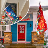 Shimeyao 4 Pcs Halloween Flags 3 x 5 Ft Outdoor Fall Holiday Large Flags Thanksgiving Turkey Pumpkin Merry Christmas Snowman Flag for Home Garden Festival Party Decoration(Bright Patterns)