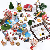 HIYZI 109 Pcs Fairy Garden Accessories Fairy Garden Kit Miniature Fairy Figurines Accessories Fairy Animals Decor Outdoor for DIY Dollhouse