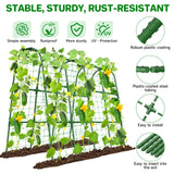 Cucumber Trellis for Raised Bed, U-Shape Garden Trellis for Climbing Plants Outdoor, Metal Arch Trellis for Vegetables, Plant Support for Tomato, Pea, Zucchini(63" L×30" W×47.2" H-Large)