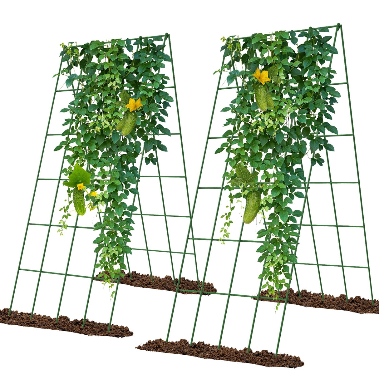 UrGROWA Cucumber Trellis 2 Pack,Foldable A-Frame Garden Trellis