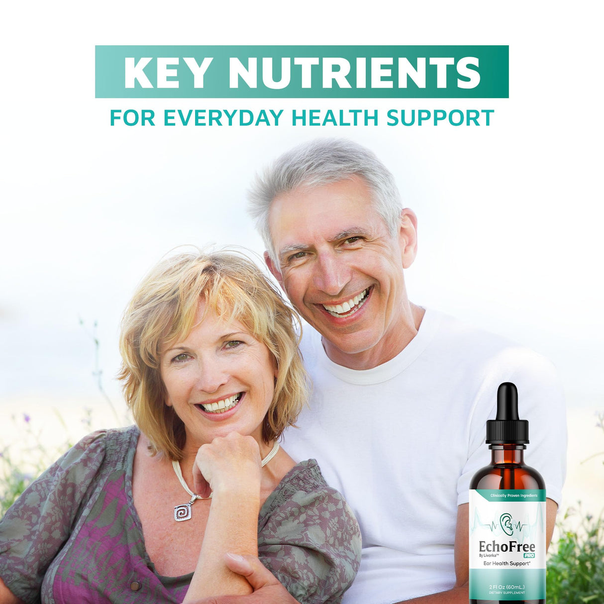 LIVORKA Echo Free Drops - Natural Support, EchoFree Pro Ear Health Support Supplement Liquid Drop, Ecofree Pro Healthy Ear Vitamin Premium, Eco Free Pro Drops Formula Reviews, 1 Bottle for 1 Month