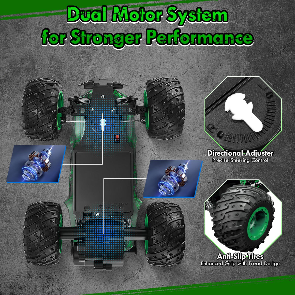 BIFYTON Remote Control Car, All-Terrain Rechargeable Rc Truck Boy Toys