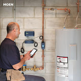 Moen Flo 3/4-inch Smart Water Shut Off Valve, Smart Home Water Monitor Leak Detector, Wifi Connected, App Enabled Flow Meter and Shutoff, 900-001