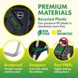 Miracle-Gro Compost Tumbler Single Chamber – Easy-Turn Composter Tumbler Outdoor for Fast Composting – Heavy-Duty Composting Bin with 1 Sliding Door (18.5 Gallon / 70 Liter)
