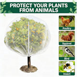 Vincreem 2 Pcs 10 x 14 ft Large Fruit Tree Netting for Protecting Fruit from Squirrels Birds Bug Deer & Rat Garden Mesh Netting with Zipper and Drawstring for Blueberry Peach Apple Garden Bushes