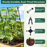 OTOSUNNY Cucumber Trellis for Raised Garden Bed, 50 x 48 in, Black