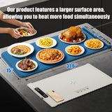 NAXBEY Warming Mat for Food extra large, Silicone Heating Mat For Food, 15"x31.6" Foldable Food Warming Mats for Countertops, Parties, and Daily Use with Timer and 9 Temperature Levels