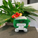 Nordkawa Emotional Support Dumpster Fire - Positive Crochet Christmas Birthday Gifts for Women Men Girls Coworker Friend, Handmade Knitting Thanksgiving Basket Dumpster Home Office Accessories Decor
