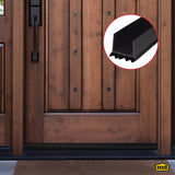 M-D Building Products Vinyl Cinch U-Shape Door Bottom Seal, Slide-On Weatherstripping Draft Stopper, Easy to Install, Fits 36” x 1-3/4” Doors, Fills 3/8”- 3/4” Gaps, 43339, Black