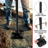Steel Tamper Tool, Heavy Duty Garden Ground Steel Tamper Tool Kit Long Handle 58 Inch, 8x8” Square Dirt Hand Tamper Landscaping Garden Tools for Leaving Soil, Sand, Gravel, Asphalt, Driveway