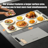 NAXBEY Warming Mat for Food extra large, Silicone Heating Mat For Food, 15"x31.6" Foldable Food Warming Mats for Countertops, Parties, and Daily Use with Timer and 9 Temperature Levels