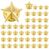 Kenning 60 Pieces Gold Star Pins Bulk Memorial Day Star Badge Lapel Pins