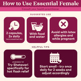 ORGANIC INDIA Essential Female Herbal Supplement - Hormonal Balance, Women's Formula, Reproductive Health, Adaptogen, Ayurvedic, USDA Certified Organic, Non-GMO - 90 Capsules