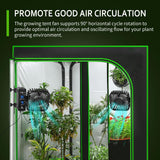 DAOTAILI 2-Pack 4” Grow Tent Fan With Temperature And Humidity Meter,Automatic Humidity Control,Oscillating Fan For Hydroponic Ventilation Circulation With Clips,Adjustable Speed Quiet Greenhouse