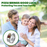 HETICA Feng Shui Pixiu Mantra Amulet Lucky Adjustable Ring