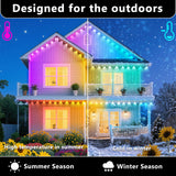 CETELUMA 300FT Permanent Outdoor RGB Lights, IP67 Waterproof Smart Eave Lighting, with App/Remote Control Eaves Light, DIY LED Scenes Modes for House Roof Decor,Christmas,Party,All Holiday and Daily