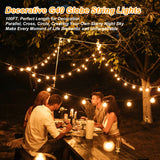 200ft(100*2) Outdoor G40 LED Globe String Lights Dimmable Waterproof Shatterproof Light Strings with 103 Bulbs Connectable Commercial Hanging Lights for Christmas Patio House Backyard Balcony Party