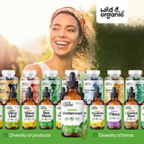 Wild & Organic Motherwort Tincture - Good Mood, Calmness, Overall Support - Supplements for Women with Motherwort Herb - Vegan, Sugar & Alcohol-Free Extract Drops - 4 fl oz