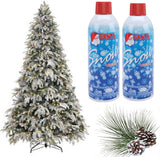 Prextex Winter Textured Snow Spray - 2 Pack 13oz Aerosol Bottles - Flocking Spray for Christmas Tree, Artificial Snows for Crafts, Fake Snows for Windows, Holiday Decorations, Snow Effect