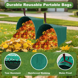 4Pack 40 Gallon Dustpan Type Lawn Bags Reusable Collapsible Heavy Duty Leaf Bags Yard Waste bags Collecting Leaves Lawn Grass Branches