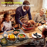 Food Warming Mat, Fast Heating Warming Mat for Food, Portable Electric Warming Tray for Parties Buffet with 4 Hours Timer Setting, Roll Up Food Warmer Mat