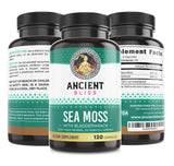 Ancient Bliss Organic Irish Sea Moss Pills - Dr Sebi Wildcrafted Seamoss Capsules | Thyroid, Healthy Skin & Gut Support | 120 Capsules