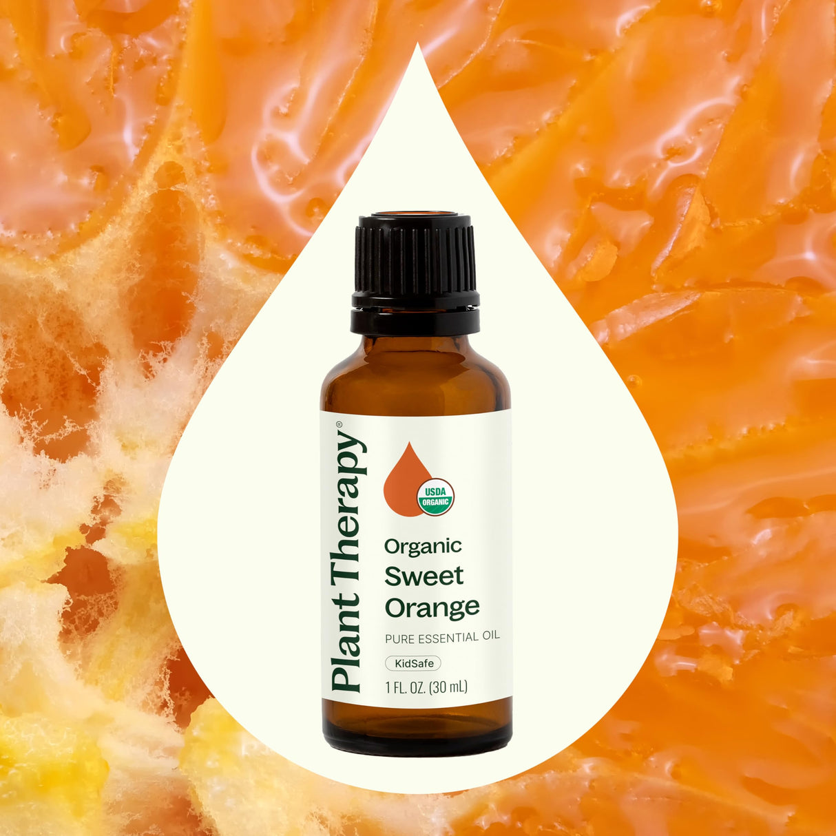 Plant Therapy Sweet Orange Organic Essential Oil 100% Pure, USDA Certified Organic, Undiluted, Natural Aromatherapy, Therapeutic Grade 30 mL (1 oz)