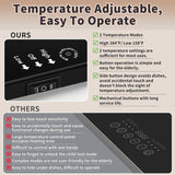 Warming Mat for Food (L 22"x14"), Warming Trays for Buffets Party & Daily Use, Temperature Control Food Warmer, Full Surface Warm Tempered Glass Food Warming Mat, Black Electric Warming Tray