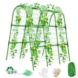 51x35x48in U-Shape Metal Arch Cucumber Trellis for Raised Bed with Net