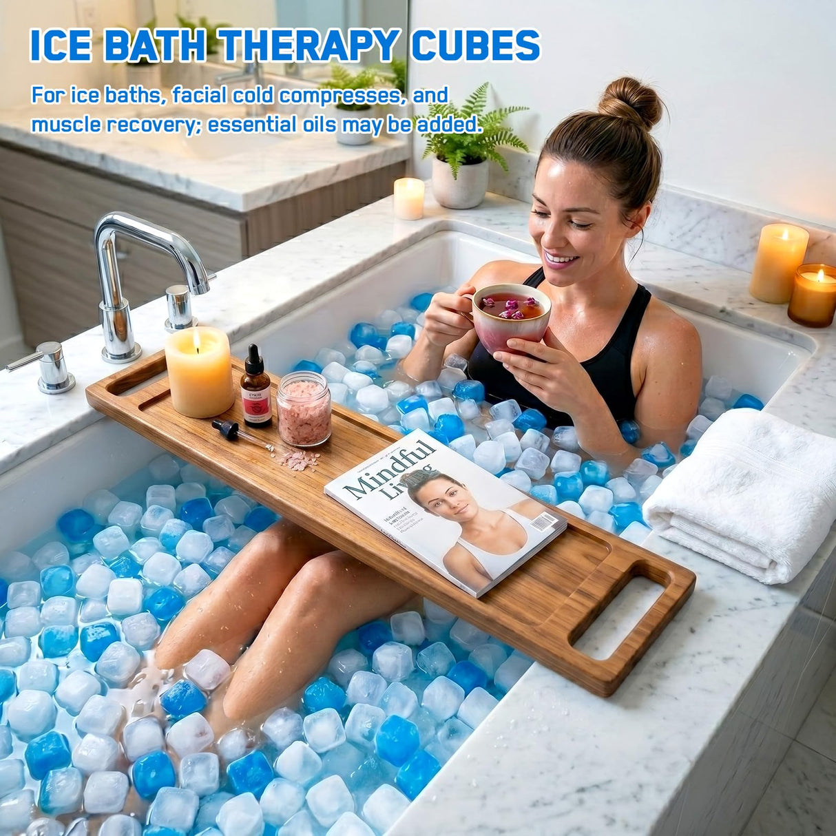 400 Pack Reusable Ice Cubes BPA-Free Plastic, Non-Diluting for Drinks