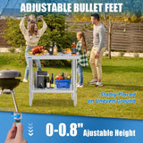 KUARBARR Stainless Steel Table for Prep & Work with Undershelf 24 x 30 Inches NSF Metal Commercial Kitchen Prep Table with Adjustable Under Shelf Worktable for Restaurant Home Outdoor