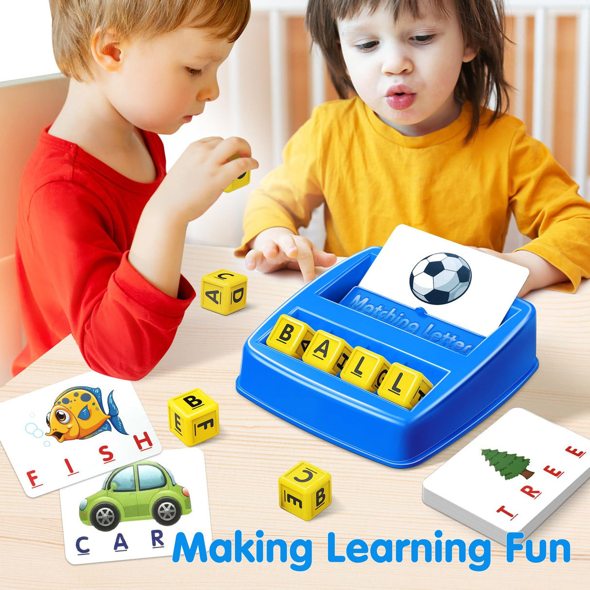 NARRIO Educational Toys for 3 4 5 Year Old Boys Gift, Matching Letter Game Preschool ABC Learning Toys for Kids Ages 4-8 Years, Christmas Birthday Gifts for 3-6 Year Old Boys Toddler Toys Age 2-4