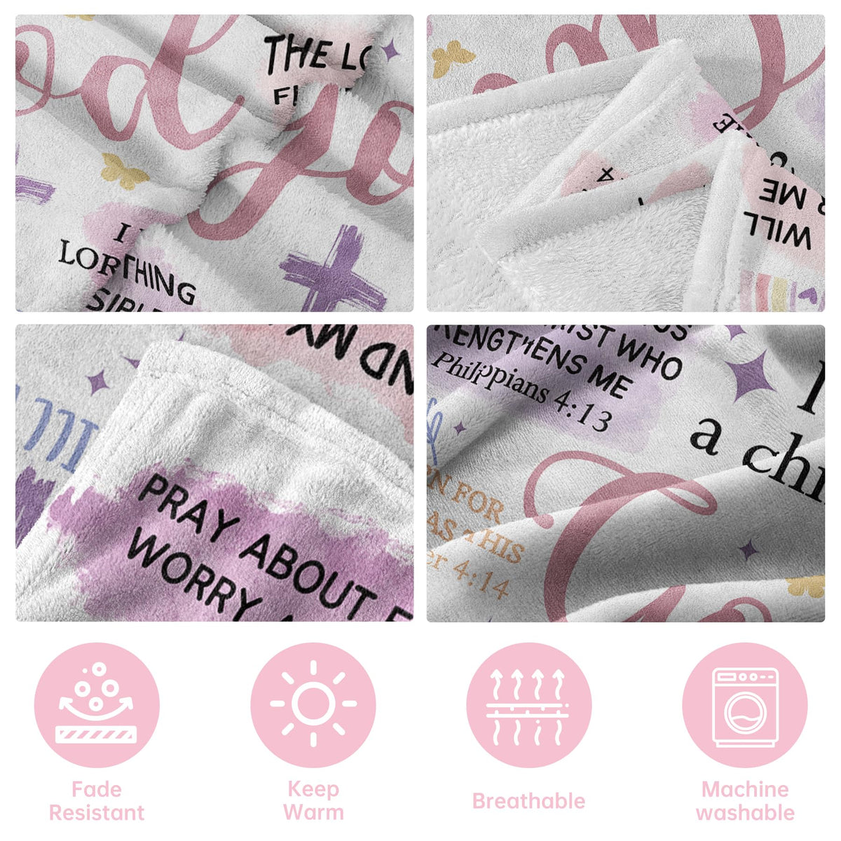 Baptism Gifts for Girl, Christian Blanket, Teen Girl Gifts Trendy Stuff