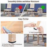 Ezprotekt Chair Leg Sliders for Carpet, 24 Pcs Square Chair Glides for Carpet, Carpet Furniture Pads Stool Leg Protectors Caps, Carpet Furniture Glides Quickly and Easily (L Fit:1" - 1.4")