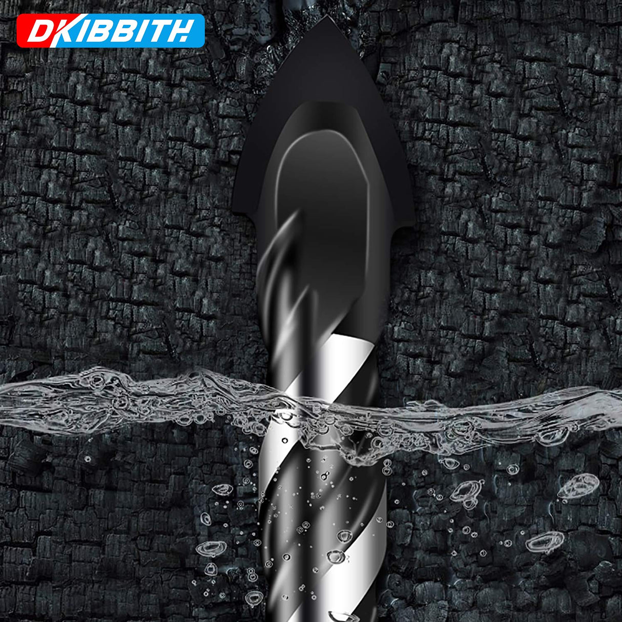 5-Piece 5/8“ Masonry Drill Bits for Tile Glass Ceramic Wall Brick Stone Soft-Metal Wood, 5/8 Inch Concrete Drill Bits Cement Drill Bit Set, 3-Flat Shank, YG8 Carbide Tungsten Steel Alloy Tip 16mm
