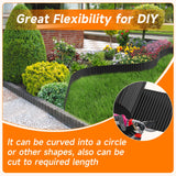 Corrugated Garden Edging,12"×20Ft Galvanized Steel Landscape Edging & Lawn Edging Border,Metal Garden Border for Flower Beds,Garden,Lawn,Raised Beds & Tree Surrounds(Black)
