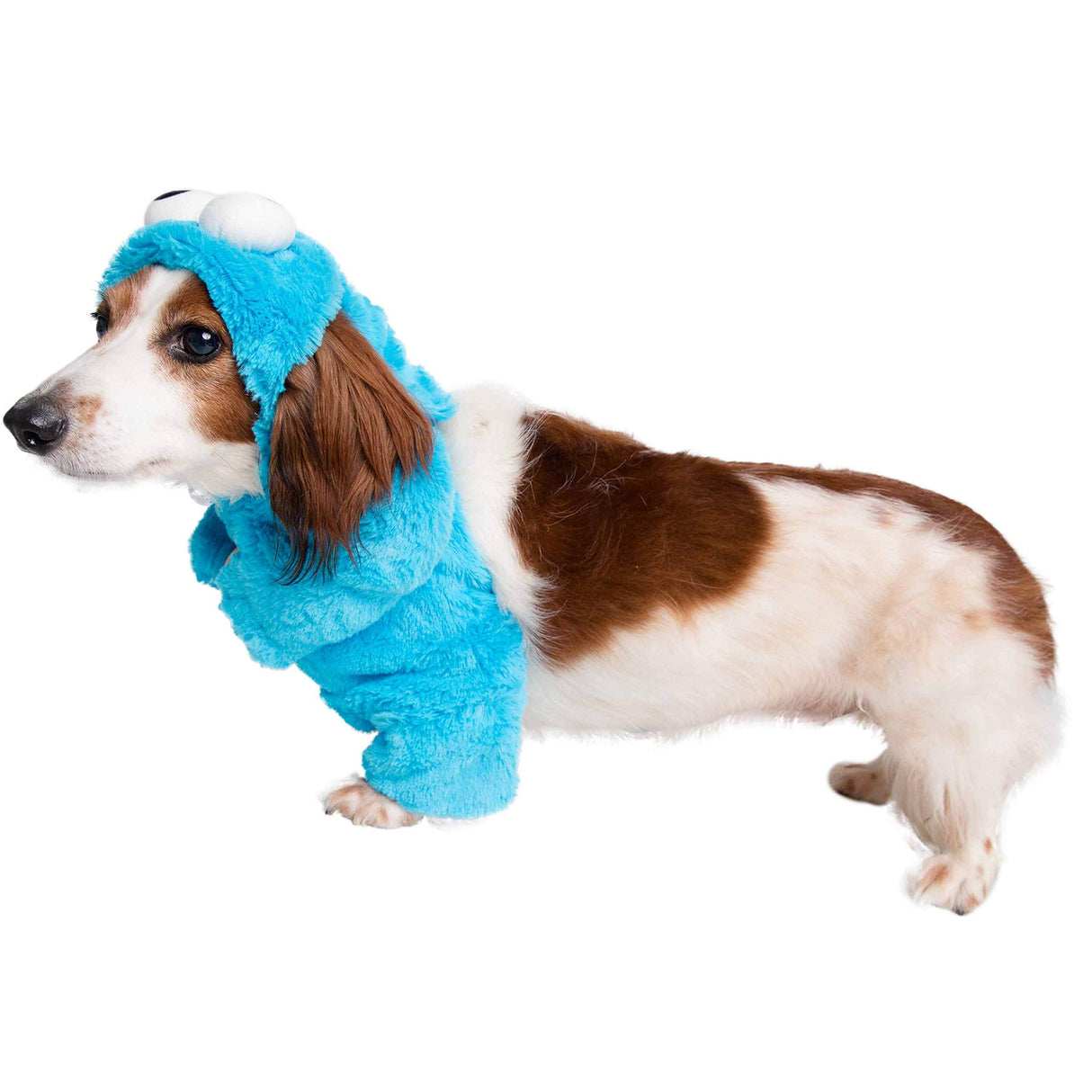 Pet Krewe Unleash The Parade Cookie Monster Dog Costume Sesame Street Pet Costumes for Medium Dogs or Cat Outfit - Perfect for Halloween, Christmas Holiday, Parties, Photoshoots, Gifts for Dog Lovers