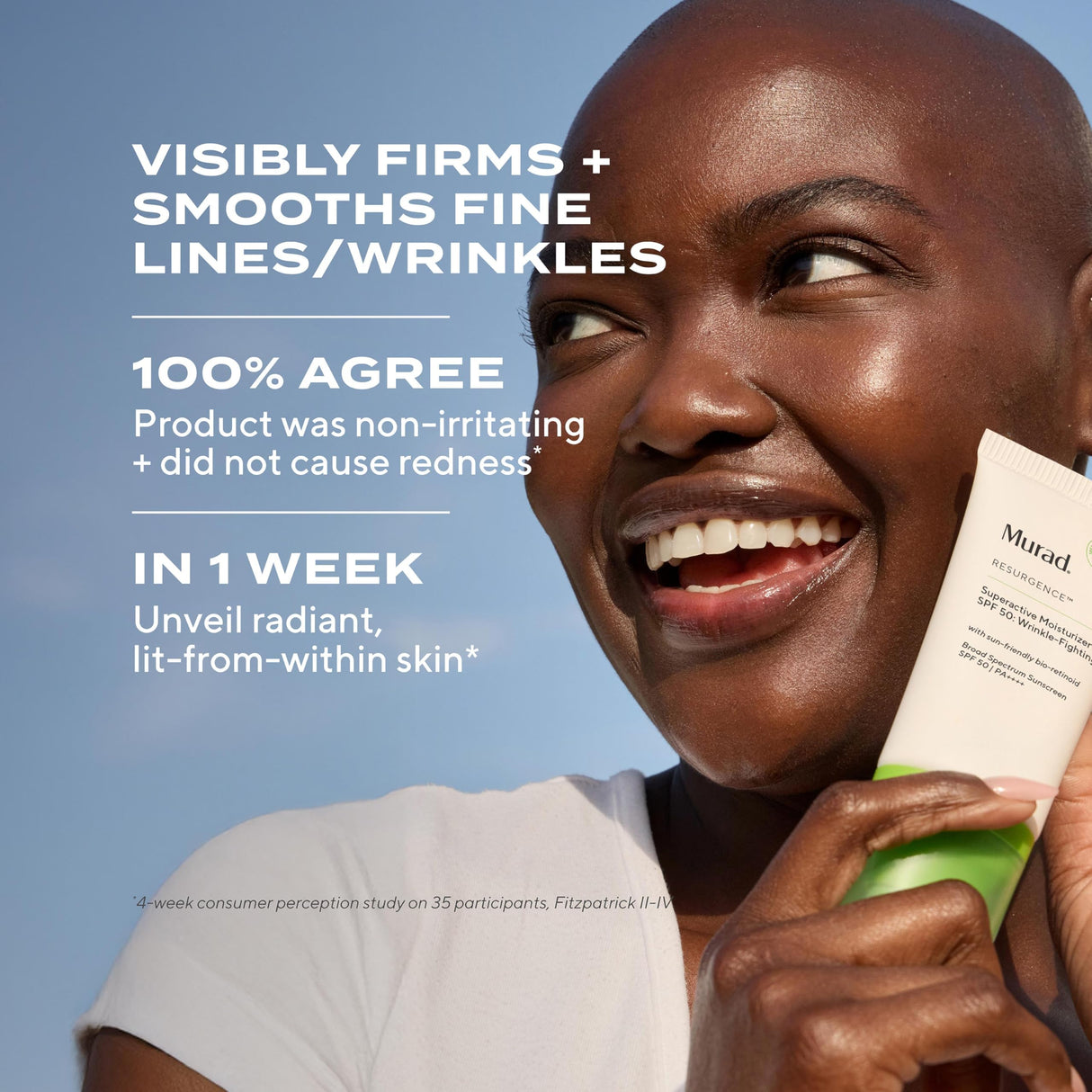 Murad Superactive Wrinkle-Fighting Moisturizer SPF 50 - Bio-Retinoid Ultra Sheer Facial Sunscreen Gently Targets Fine Lines and Wrinkles With Aging Protection From UVB/UVA - 1.7Fl Oz