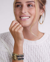 Milla Oval Silver Hoops for Women, Silver Plated, Medium Size 2.2 in