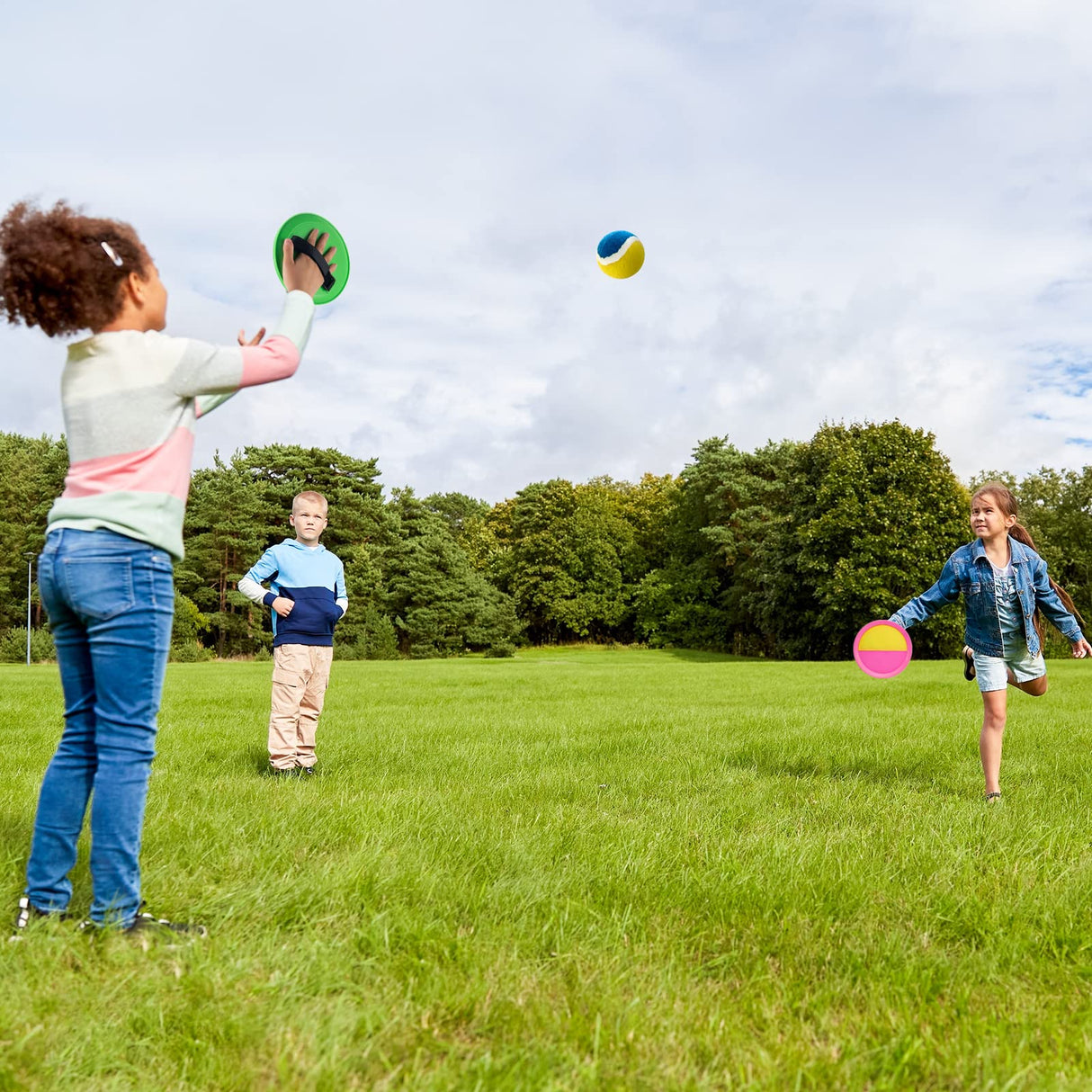 Weehoey Beach Games - Kids Toys - Outdoor Games for Kids, Toss and Catch Ball Set with 6 Paddles 3 Balls, Toys for 3 4 5 6 7 8+ Year Old Boys Girls Christmas Birthday Gifts
