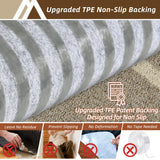 COSY HOMEER Soft Stair Treads 15pcs Non-Slip Carpet Mat 28inX9in Indoor Stair Runners for Wooden Steps,Stair Rugs for Kids and Dogs, 100% Polyester TPE Backing Beige