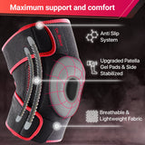 DR. BRACE ELITE Knee Brace with Side Stabilizers & Patella Gel Pads for Maximum Knee Pain Support and fast recovery for men and women-Please Check How To Size Video (Sunrise, X-Large)