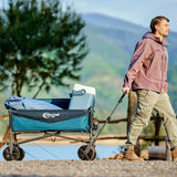 Portal 3-in-1 500lbs Utility Wagon Turn to Bench Seat,Wagon with Love-Seat for 2 Adults,Foldable Beach Wagon Chair with Adjustable Handle &Wheels Brake, Suitable for Groceries, Beach, Sports, Camping