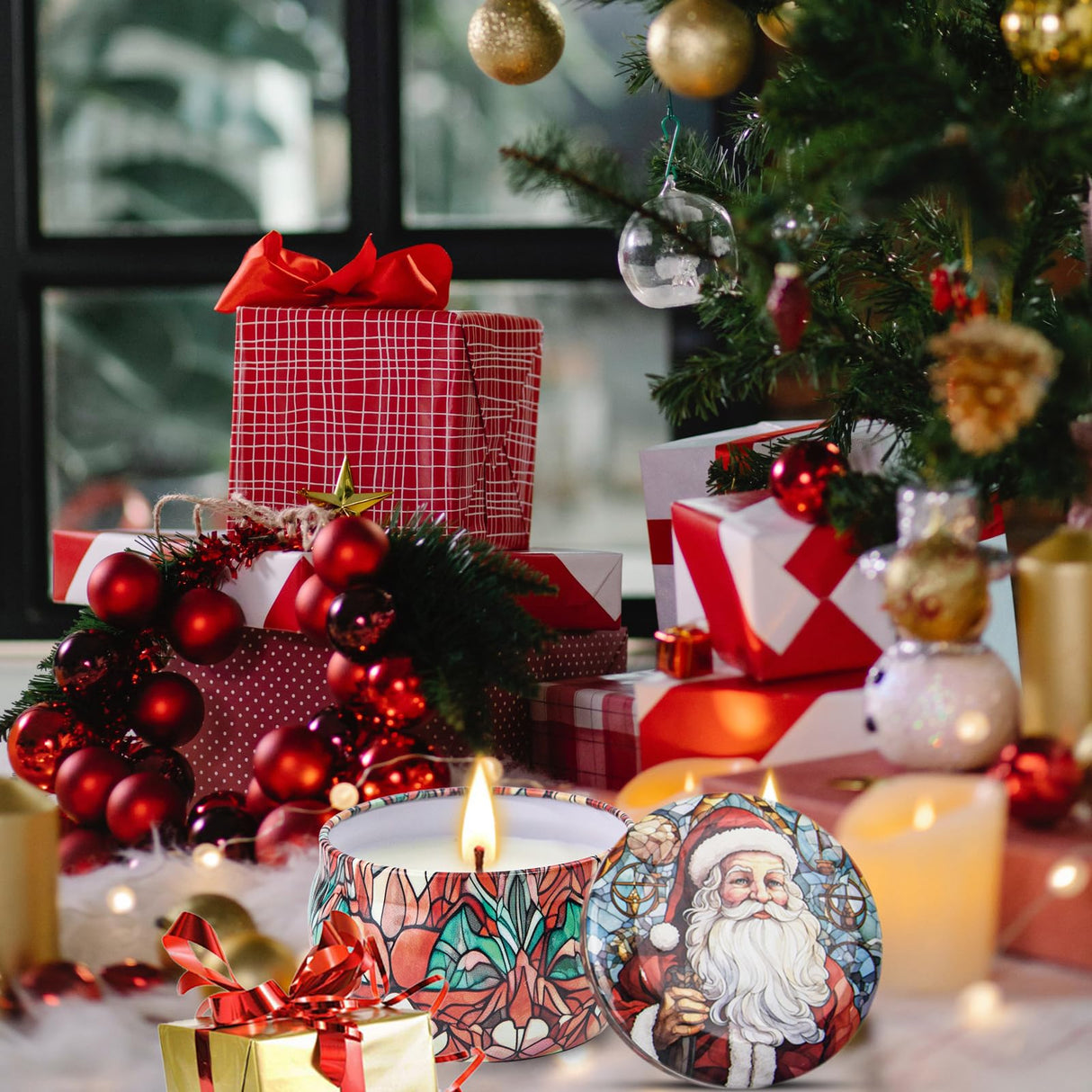 Christmas Candle Gifts Set,12 Pack Scented Candles for Women,300 Hour Long Lasting Natural Soy Wax Aromatherapy Candle, Christmas Gifts for Women