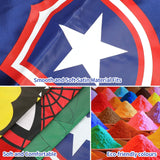 AnRuk Superhero Capes Set for Kids, Hero Caps and Masks for 3-12 Year Old Boys and Girls, Cartoon Dress Up for Holiday Halloween, Costumes Party Supplies Christmas and Brithday Gifts.