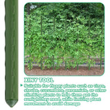 Xiny Tool Garden Stakes, 25 Pack Steel Plant Garden Tomato Stakes with Plastic Coat for Climbing Plants (25 Pack 58 Inch)