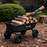 BILT HARD 900 lbs Poly Garden Dump Cart, 5 Cu.Ft Wheelbarrow Cart with 10" All Terrain Wheels & Quick-Release System, Heavy Duty Utility Wagon for Yard, Farm & Garden