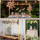 Over The Table Rod Stand with Clamps Gold Table Balloon Arch Frame