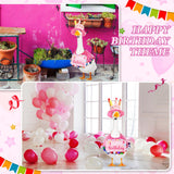 Memorywuu Happy Birthday Porch Goose Outfit Lawn Goose Cloth Costume for 23" Cement Plastic Patio Yard Statue Outdoor(Pink,Tutu Skirt)